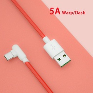 90 Elbow 5A Type-C Warp Dash Charging Cable For OnePlus Nord One Plus 8 Pro 1+8 7T Pro 1+7 Pro 1+6T 1+5T 1+3T Fast Charging Wire for OPPO