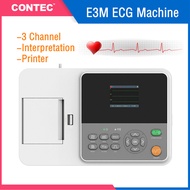 Contec E3M Electrocardiograph 3 Channel ECG machine EKG Monitor 12 lead Free Software