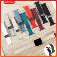 Magnetic Buckle Rubber Band Silicone Strap for Apple Watch Ultra/Ultra 2 49mm 45mm 41mm Series 10 9 