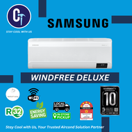 SAMSUNG R32 New Windfree Deluxe Series Inverter Air Conditioner (1.0HP-2.5HP) Built-In WIFI (Smarthing) / 4 Star Rating