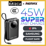 MTech CCC Certified Powerbank 3C Power bank Fast Charging Icyal Pro 10000mAh 20000mAh Built In Cable