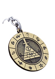 Bill Cipher gold Keychain Cosplay Costume Pyramid Pendant Accessories Props