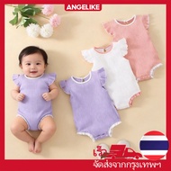 Thai Stock Fast Delivery 24 Hours Newborn Baby Bodysuit Romper Jumpsuit Short-Sleeved Cotton Solid C