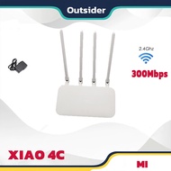 Used Mi Router 4C Wireless Wi-Fi Router 300Mbps 2.4GHz with 4 Antennas (White)(English settings)
