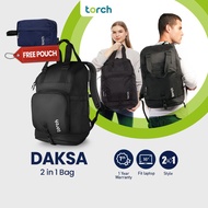 torch daksa 2 in 1 tote bag backpack tas ransel laptop up to 16 inch