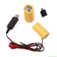amonoqa 3V LR14 C Dummy  LR14  Eliminators Cable with Type C Adapter Replace 2Pcs 1 5V C Batteries f