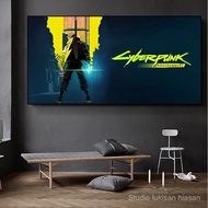 Cyberpunk Edgerunners Anime Cartoon Movie Poster White Paper Poster For Living Room Canvas Decoratio
