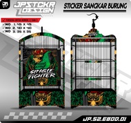Sticker Decal Kandang Burung Ebod Kotak - Stiker Decal Sangkar Burung Kotak Bnr Kosan JP.S2 01
