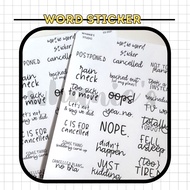 1 Sheet/Set Word Sticker