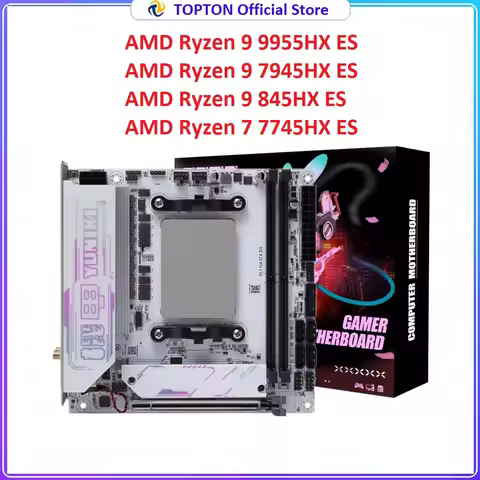 TOPC Gaming NAS Motherboard AMD Ryzen 9 9955HX 7845HX ES R7 7745HX ES 2*M.2 NVMe 4*SATA PCIe4.0X16 2