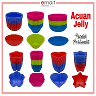 Jelly /Muffin /Pudding Mould/Acuan Jeli (Bulat /Bujur panjang /pendek /Love /4segi/Star/Bunga)
