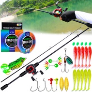 Fishing Full Set Casting Fishing Rod  and 7.2:1 Gear Ratio Casting Fishing Reel  Fishing Lure Fishin