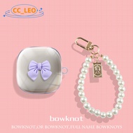 for Baseus Bass BD1 Case Transparent Soft Case Cute Pearl Bracelet Keychain Cartoon Metal Pendant Su