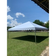 FULL SET KHEMAH PIRAMID HALFMOON ARABIAN SILVER PUTIH 20 KAKI X 20 KAKI CANOPY TENT PYRAMID HALFMOON