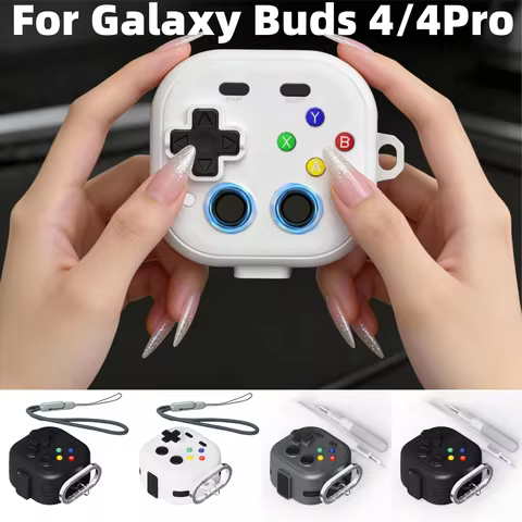 for Samsung Galaxy Buds 4 Pro & Buds 4 Cute Retro Game Case Secure Lock Case with Cleaner Kit for Sa
