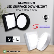 SFL SIRIM LED MOUNTED SURFACE DOWNLIGHT ALUMINIUM 12W/18W/24W SQUARE/ROUND WHITE/BLACK DAYLIGHT