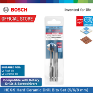 Bosch HEX-9 Hard Ceramic Drill Bits Set 3pcs 5/6/8mm