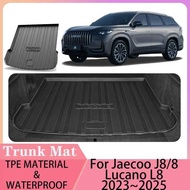 For Jaecoo J8/8 Lucano L8 2023~2025 2024 Car TPE Waterproof Mat Trunk Cover Anti-Scratch Protection 