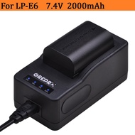 LP-E6 LP E6 E6N Baery with LPE6 Baery Charger for Canon EOS 5D4 5D3 R5 90D 6D2 6D 60D 5D2 70D 80D R6 7D2 90D 80D 70D Cam