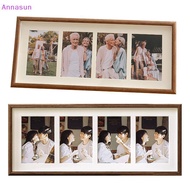 Annasun 8x20 Wood Picture Frame - 8x20 Photo Frame With Mat Display 4Pcs 4x6 Photos, 4x6 Picture Fra