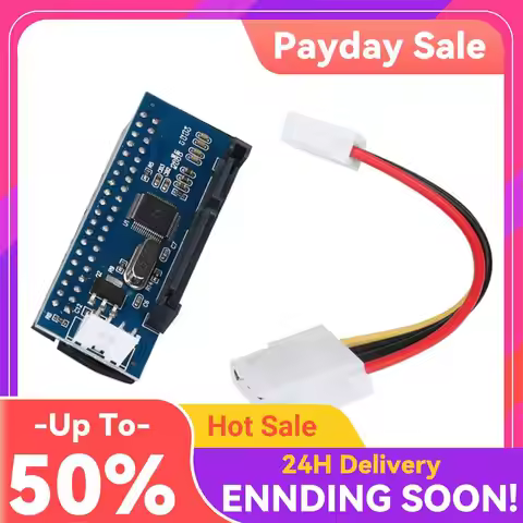 IDE Adapter Card with Power Cord 3.5 Desktop Computer PATA IDE to SATA Adapter HDD Converter Connect