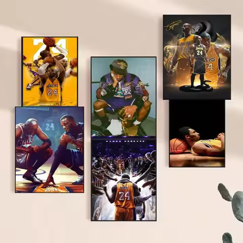 1pc Popular And Famous Basketball Superstar Kobe Bryant Poster HD Posters Home Room Bar Cafe Decor A