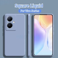 Square Liquid Phone Case For Vivo Y 78 35 4G 5G 78+ 35+ 2023 Y78 Y35 Y78+ Y35+ VivoY78VivoY35 VivoY7