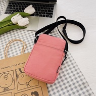 [COD] 2023 new mobile phone bag female messenger mini candy-colored nylon cloth vertical hand-held coin purse bags