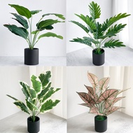 12 Heads Artificial leaf Artificial Plant Plastic Silk Fake Leaves Home Decoration Flowers Artificial Flower