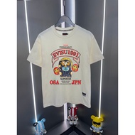 T-shirt Evisu/ T-shirt lengan pendek lelaki dan wanita Evisu, bercorak, baju lengan pendek, T-shirt 