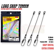 LONG SNAP TOMAN 10cm contains 3pcs Safety Snap Wire for Casting Toman Snap Casting