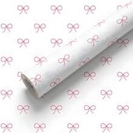 1 Roll 44.5cm/17.5in Wide White Background Bow Tie Simple Line Self-Adhesive Wallpaper, Gentle Minim