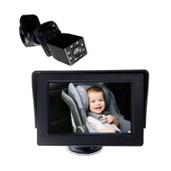 Baby Car Camera, Baby Car Rearview Mirror, 4.3 Inch Baby Car Monitor, Baby Car Seat Rearview Mirror 