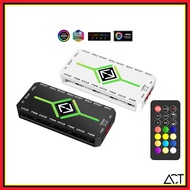 ARGB Hub ( 5V 3PIN ARGB + 4 Pin PWM ) PC Case CPU Fan Controller Remote ARGB sync Connector