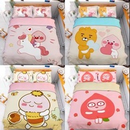 kakao friends ryan 床笠套裝 公仔 line friends 床單 床上用品 枕頭 apeach 屁桃