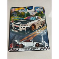 Hot Wheels Premium Boulevard 2023 LB-ER34 Super Silhoutte Nissan Skyline LBWK R34 White