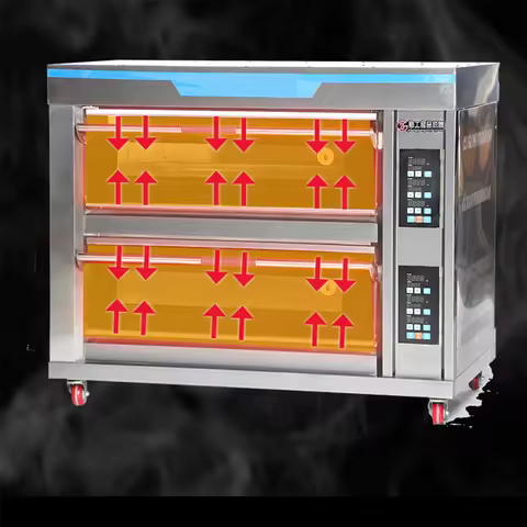 Hot Sale Professional Commercial Bakery Electric Baking Bread and Pizza Oven Two Layer 4 Tray Large 