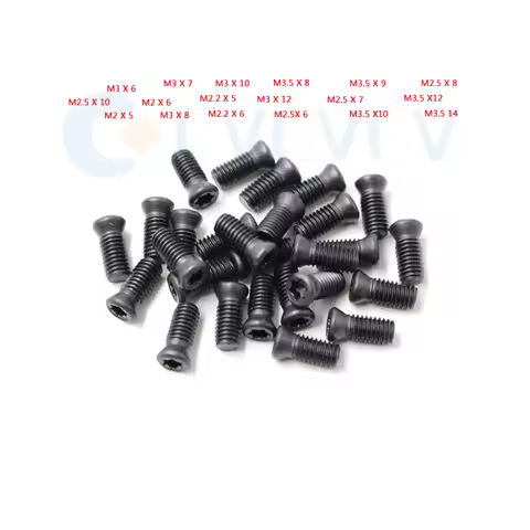 50Pcs M2X5 M2.0x6 M2.2X6 M2.5X7 M3X8 M3.5X9 Commonly Used Accessories Screw For CNC Lathe Turning To