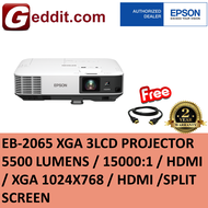 EPSON EB-2065 XGA PROJECTOR (5500 LUMENS 15000:1 WIRED LAN PROJECTION MULTI-PC PROJECTION) - FREE HD