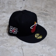NEW ERA 59FIFTY MIAMI HEAT NBA COMMEMORATIVE BLACK CAP
