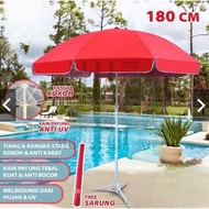 TENDA Beach Garden Umbrella 180CM 240CM 280CM | Cafe Bazaar Stall Tent Umbrella + Cover