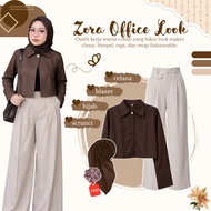 FREE Scruncie 3in1 Brownie Suit (Outer West Blazer + Oro Pants + Bella Hijab) Modern Mahogany Outfit