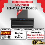【Free Shipping】NEW Livinox L Shape Hood | LCH-DARLEY DC-90BL | DC Motor | i-Sync | 2100 m³/h | Hand