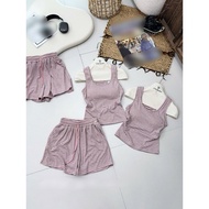 H26 vintage plain striped zip set