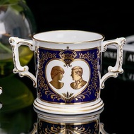 Royal Crown Derby威爾斯王1981限量骨瓷馬克杯結婚情侶咖啡杯