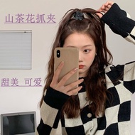 Frosted Flower Grab Clip High Ponytail Claw Clip Fixed Handy Tool Back Head Anti-Collapse Hair Clip 