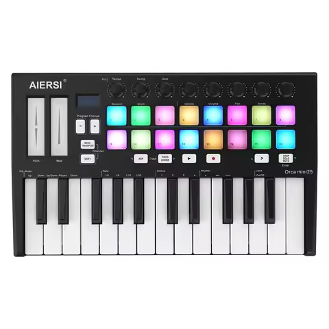 MIDI Controller Mini Piano Keyboard Controller Compatible With Win XP/7/8/10/Vista And Mac OSX