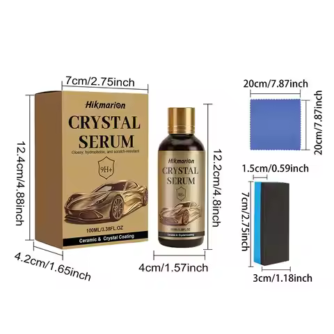 100ML PTZ Graphene Ceramic Coating Kit 9H+ Advanced Crystal Serum For Auto Detailing Paint Protectio