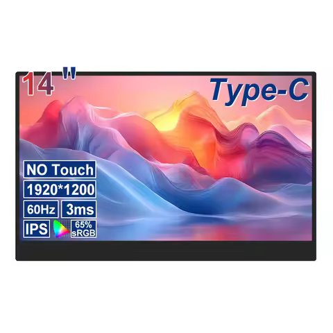 LANLIPU 14/16inch Portable Monitor 1920*1200Ultra-thin Gaming Laptop Display with Type C Mini HDMI F