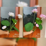8-piece decorative lotus - 70cm high silk lotus